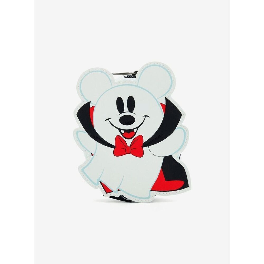Loungefly Disney Mickey Mouse Vampire Ghost Coin Zip Purse - Glow In the Dark
